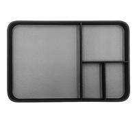 Cookware Organizer Desk Drawer PU Leather Valet Tray with Compartment 12x8in Stackable Catchall for Pen Key Wallet Sunglass Watch Phone