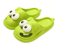 cookx Tongue Kiss Slippers,Big Eye Dog Slipper,Cute Soft Thick Sole 3d Big Eye Dog Slides For Women (38,Green)