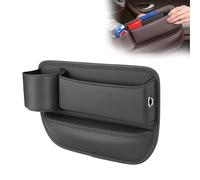 cookx Zenines Cup Holder Gap Bag,Atsizral Car Seat Storage Box,Naneug Car Leather Cup Holder Gap Bag,No Logo Leather Car Seat Storage Box with Water Cup Holder (Black,Passengers)