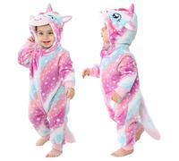 COOKY.D Bebé Niñas Niños Mono con Capucha Mameluco Manga Larga Invierno Cosplay Mono de Traje para 6-12 Meses,Estrella