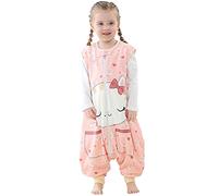 COOKY.D Saco de Dormir Unisex para Bebés con Pies Manta Transpirable para Niños Pequeños Traje de Dormir sin Mangas para Animales,1-3 Años,Gato