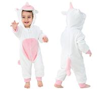 COOKY.D Traje de Cosplay de Halloween para Bebé Unisex con Capucha y Estampado de Animales, 2-6 Meses,Blanco