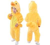 COOKY.D Traje de Cosplay de Halloween para Bebé Unisex con Capucha y Estampado de Animales, 24-30 Meses,Pato