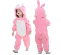 COOKY.D Traje de Cosplay de Halloween para Bebé Unisex con Capucha y Estampado de Animales, 30-36 Meses,Conejo
