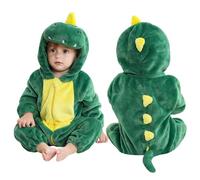 COOKY.D Traje de Cosplay de Halloween para Bebé Unisex con Capucha y Estampado de Animales, Verde 6-12 Meses