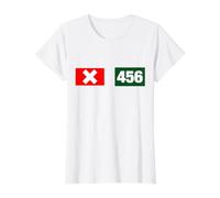 Cool 456 Code Number Illustration Novelty Graphic Designs Camiseta gráfica económica, Mujer, Blanco, XL