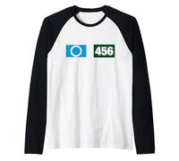 Cool 456 Code Number "O" Say Yes Illustration Graphic Design Camiseta Manga Raglan