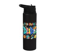 Cool 4to Grado Dude Regreso a la Escuela Primaria Estudiante Niño Stainless Steel Insulated Water Bottle