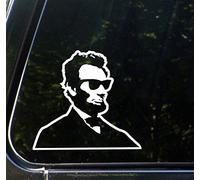 Cool Abe Abraham Lincoln Funny calcomanía de Vinilo | Coches, Camiones, Furgonetas, Paredes, Ordenador portátil | Blanco | 5.5 x 5 Pulgadas | CCI708