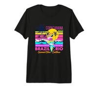 Cool Abstract Brazil Summer Beach Graphic Design Camiseta Premium