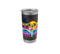 Cool Abstract Brazil Summer Beach Graphic Design Vaso térmico de acero inoxidable de doble pared