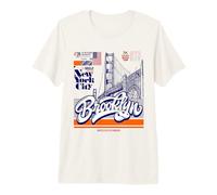 Cool Abstract Brooklyn Bridge New York Illustration Graphic Camiseta Premium