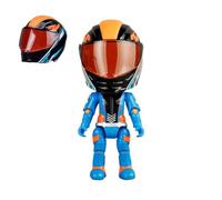 Cool Action Figures | Transform Helmet Doll Toy | Motorcycle Rider Small