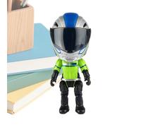 Cool actionFigures - Transform Helmet Figurines Toys - Motorcycle Rider Small actionFigures,Featuring An Articulated actionFigure Structure, This Collectible Display Model Supports Intricate Posing