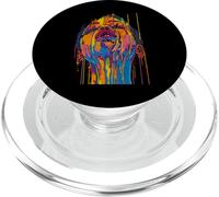 Cool African Woman Afro Color Painted Face Juneteenth Vibes PopSockets PopGrip para MagSafe