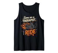 Cool Algunos Ven a un Terapeuta, yo Ride Biker Therapy Motociclista Camiseta sin Mangas
