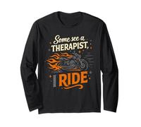 Cool Algunos Ven a un Terapeuta, yo Ride Biker Therapy Motociclista Manga Larga