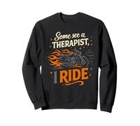 Cool Algunos Ven a un Terapeuta, yo Ride Biker Therapy Motociclista Sudadera