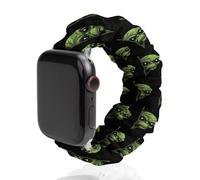 Cool Alien - Correa de reloj elástica compatible con iWatch divertidas correas de reloj inteligente para hombres y mujeres, 38 mm/40 mm, 42 mm/44 mm, 38mm/40mm, Poliéster, No es una piedra preciosa