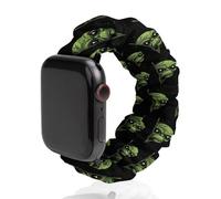 Cool Alien - Correa de reloj elástica compatible con iWatch divertidas correas de reloj inteligente para hombres y mujeres, 38 mm/40 mm, 42 mm/44 mm, 42mm/44mm, Poliéster, No es una piedra preciosa