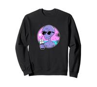Cool Alien Drinking Summer Juice Illustration Graphic Design Sudadera