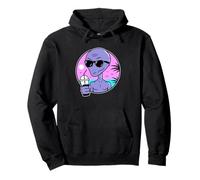 Cool Alien Drinking Summer Juice Illustration Graphic Design Sudadera con Capucha
