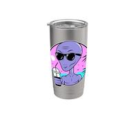 Cool Alien Drinking Summer Juice Illustration Graphic Design Vaso térmico de acero inoxidable de doble pared