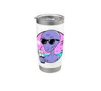 Cool Alien Drinking Summer Juice Illustration Graphic Design Vaso térmico de acero inoxidable de doble pared