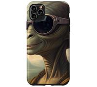 Cool Alien Mona Lisa Inspirado en Retrato con Gafas de Sol Carcasa para iPhone 11 Pro MAX