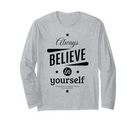 Cool Always Believe in Yourself Illustration Graphic Designs Manga Larga