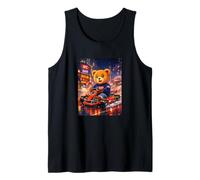 Cool Amazing Teddy Bear Karting Race of Champions Graphic Camiseta sin Mangas