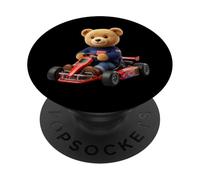 Cool Amazing Teddy Bear Karting Race of Champions Graphic PopSockets PopGrip Adhesivo