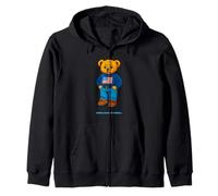 Cool American USA Teddy Bear Illustration Graphic Designs Sudadera con Capucha
