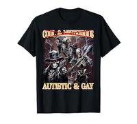 Cool And Mysterious Autistic And Gay Cringe Skeleton Camiseta