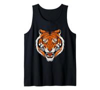 Cool Angry Wild Tiger Illustration Fashion Graphic Design Camiseta sin Mangas