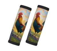 Cool Animal Rooster - Juego de 2 asas de equipaje de neopreno suave, etiqueta de identificación de equipaje para maletas, bolsa, correa, manga, marcador, mangas, avión, viajes, crucero, accesorios
