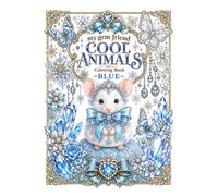 COOL ANIMALS: my gem friend coloring book ~BLUE~