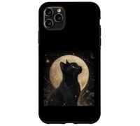 Cool Art Graphic Gato Negro con Luna Carcasa para iPhone 11 Pro MAX