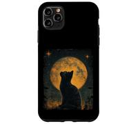 Cool Art Graphic Gato Negro con Luna Carcasa para iPhone 11 Pro MAX