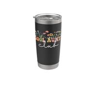 Cool Aunts Club Funny Auntie Sister Wildflower Vaso térmico de acero inoxidable de doble pared