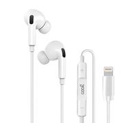 Cool Auriculares Blancos Stereo con Micro para iPhone - Goma IN-Ear (Lightning Bluetooth)