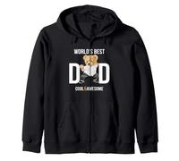 Cool Awesome World'S Best Dad Ever, Dad Teddy Bear Graphic Sudadera con Capucha