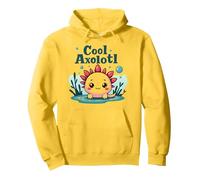 Cool Axolotl Kid Aventura Acuática Niños Diversión Submarina Sudadera con Capucha, Unisex para Adultos, Limón, M