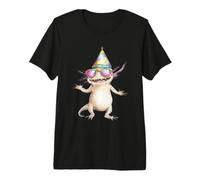 Cool Axolotl Party Hat Gafas de Sol Anfibio Camiseta Premium