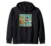 Cool Bahamas Beach y Flamingo para los Amantes de la Naturaleza Sudadera con Capucha