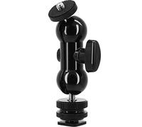 Cool Ball Head Soporte de Zapata Doble y 1/3 "Tripod Screw Multifunción para monitores LCD, luz LED, micrófono, videocámara