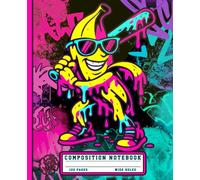 Cool Banana Baseball Drip Composition Notebook: Funny Sports Lined Journal for Boys, Kids & Teens | Wide Ruled Aesthetic Yellow Fruit Writing Book