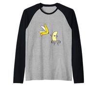 Cool Banana Funny Censored Food Humor Arte Gráfico Camiseta Manga Raglan