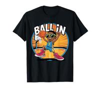 Cool Basketball Kid Dunking Cartoon Sports Style Fun Art Camiseta