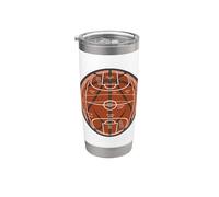 Cool Basketball Plan Illustration Graphic Design Fashion Fun Vaso térmico de acero inoxidable de doble pared